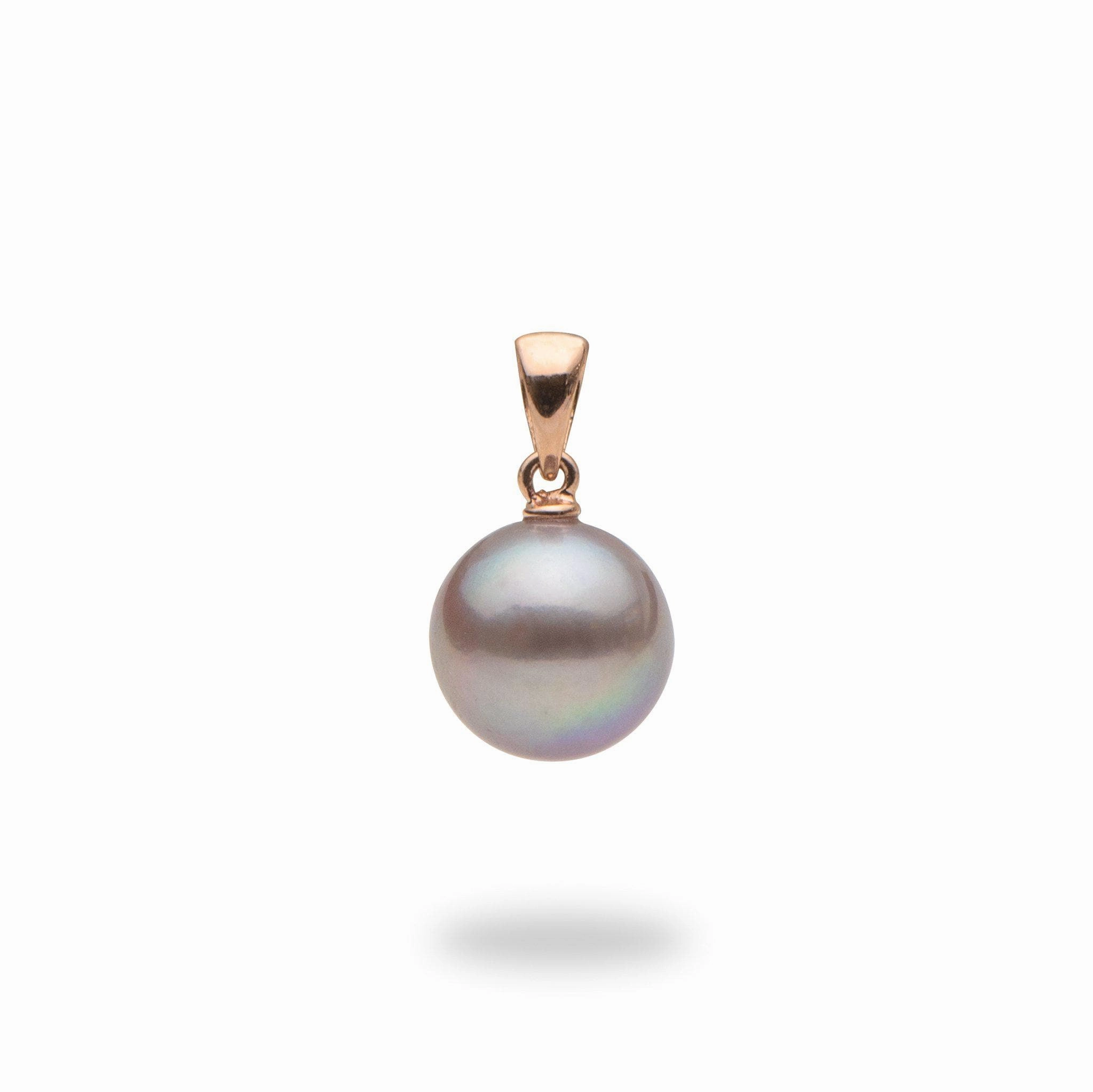 Subtle Look Lilac Freshwater Pearl Pendant in Rose Gold - 9-10mm