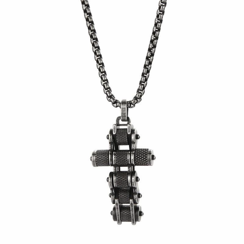 Cycolinks Titanium Steel Bike Chain Cross Necklace Timeless Gift
