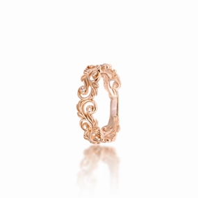 Living Heirloom Ring in Rose Gold with Diamonds - 6mm Elegant Touch