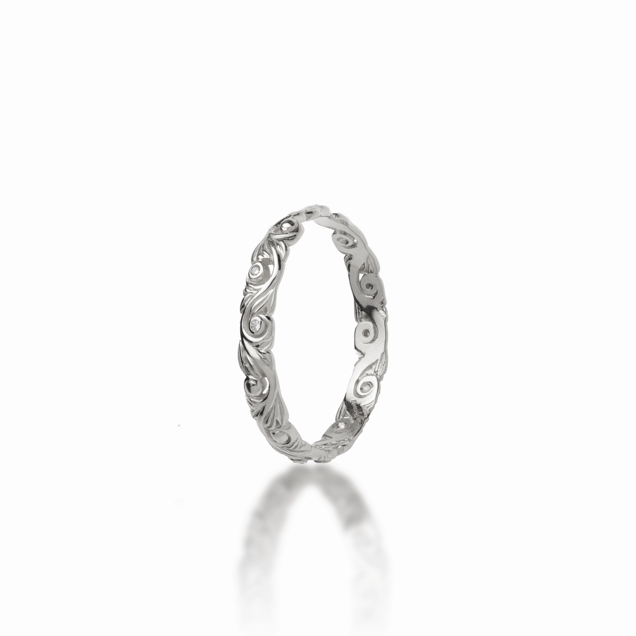 Minimal Appeal Living Heirloom Ring in White Gold with Diamonds - 3mm
