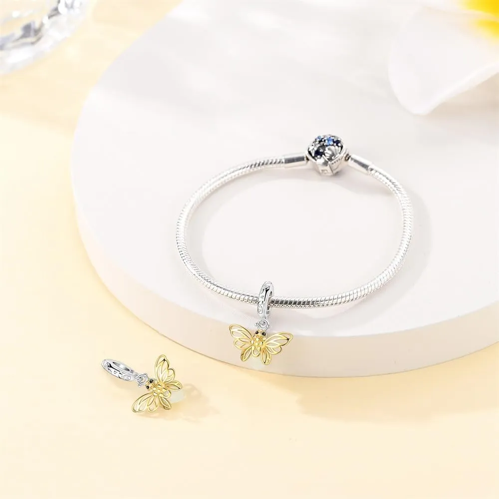 LNQOBU 925 Sterling Silver Charms Color-changing Chameleon Dangle Charms Beads Glow in the Dark Charms fits Charms Bracelets and Necklace Charms Jewelry Gift for Women