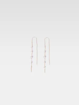 Long Diamante Threader Earrings