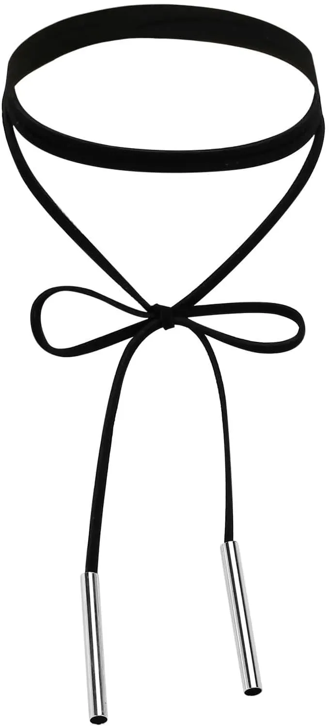 Long Layered Necklaces for Women, Gothic Necklace Choker Fashion Jewelry with Vertical Bar, Adjustable Length