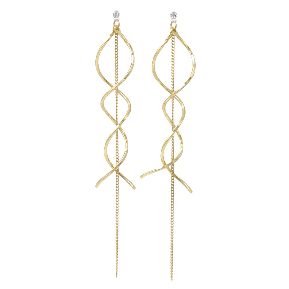 Long Spiral Threader Plastic Earrings