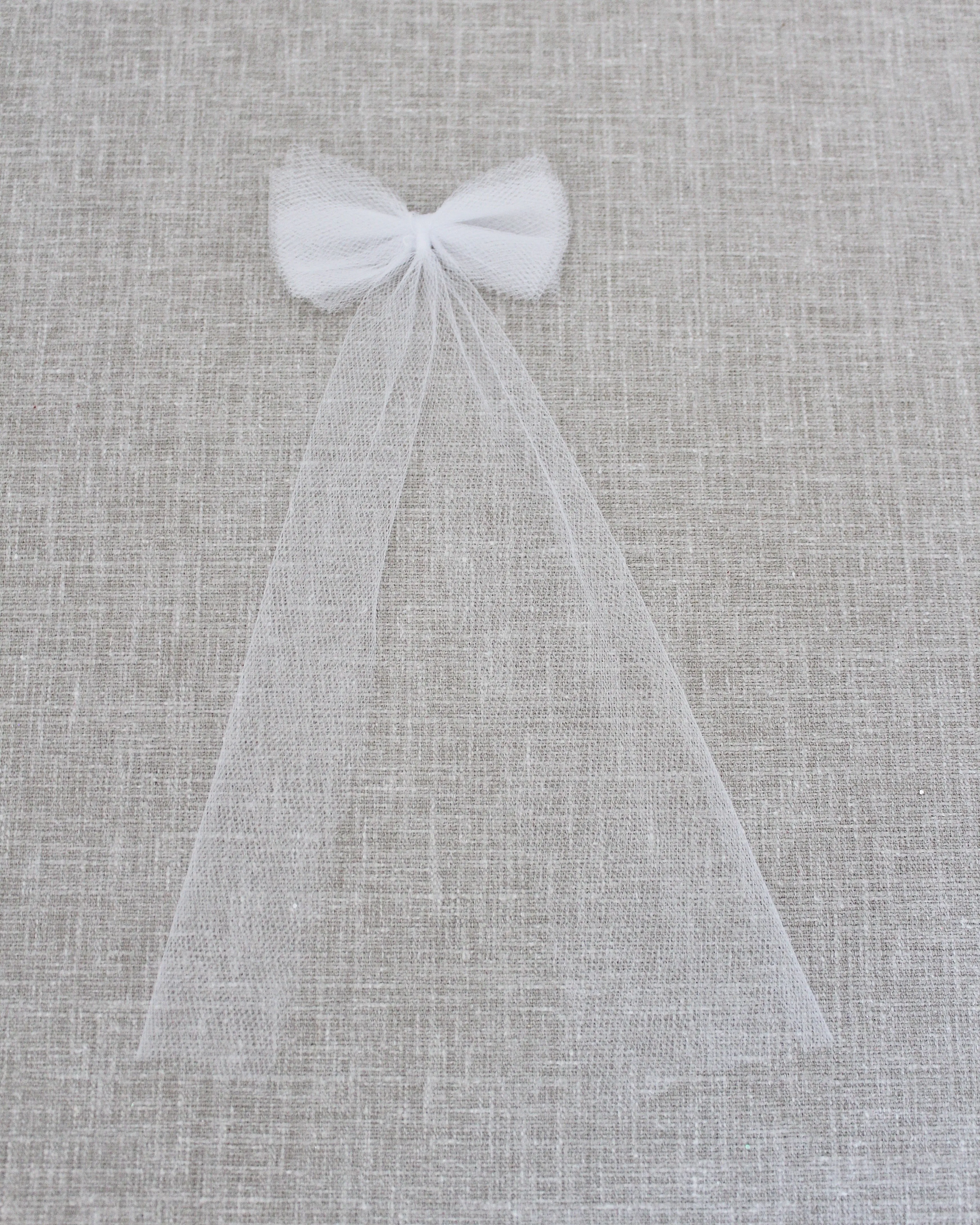 Long Tail Tulle Bow Hair Clip