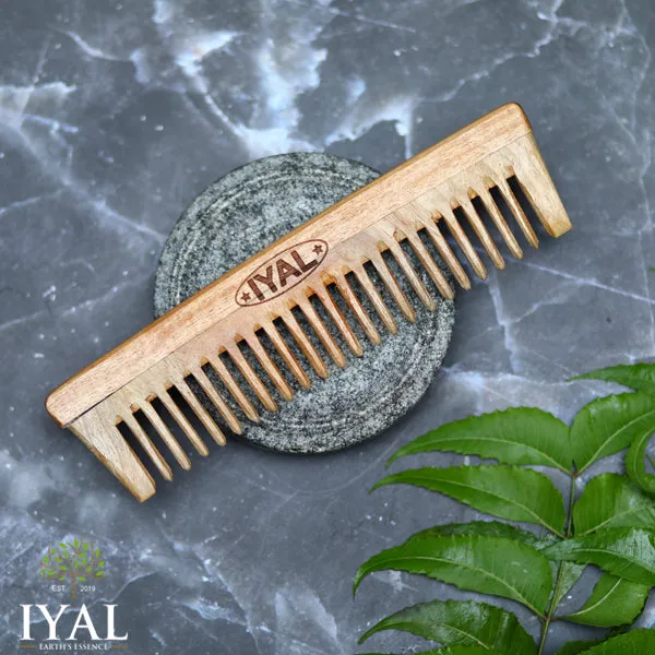Long Wide Tooth Neem Comb