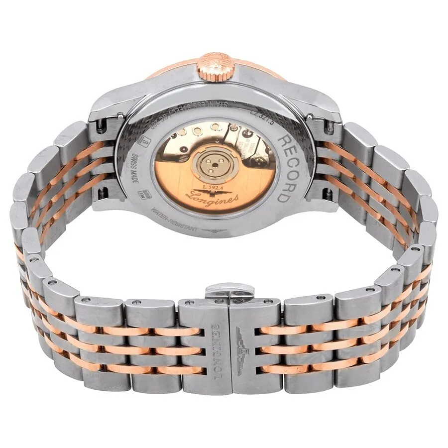 Longines Record Automatic Diamond White Mother of Pearl Dial Ladies Watch L2.321.5.87.7