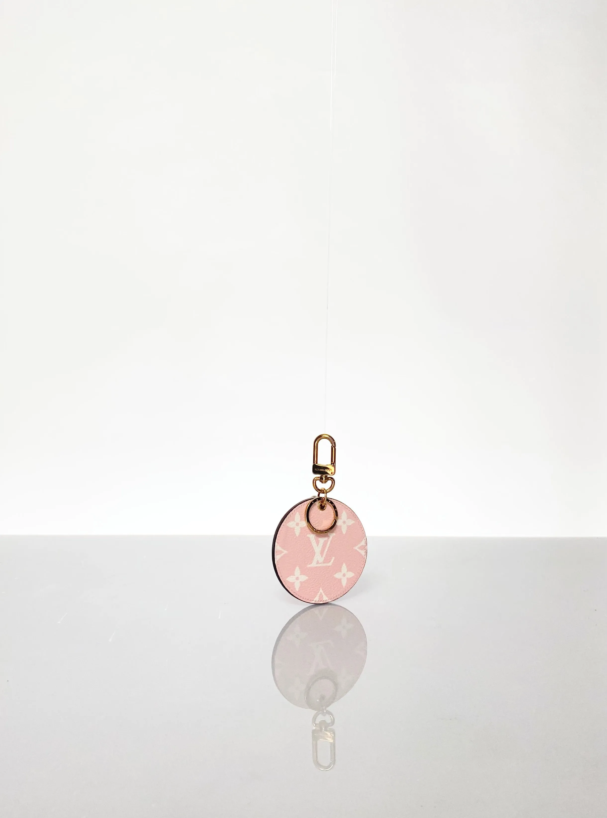 Louis Vuitton Leather Circle Bag Charm Keychain