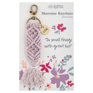 Love Macrame Keychain
