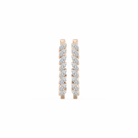 Sparkling Element 1 ? ctw Marquise Lab Grown Diamond Hoop Earrings