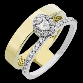 Contemporary accessory ZR2396-PR Right Hand Ring in 14k Gold with Diamonds