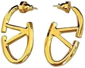 Luxurious V-shaped geometric earrings, fashionable letter V earrings, personalized plain hoop women's versatile geometric earrings fashion jewelry