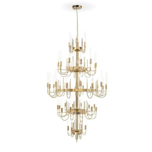 Luxury 5-Tier Crystal Rods  Luxury Gala Chandelier