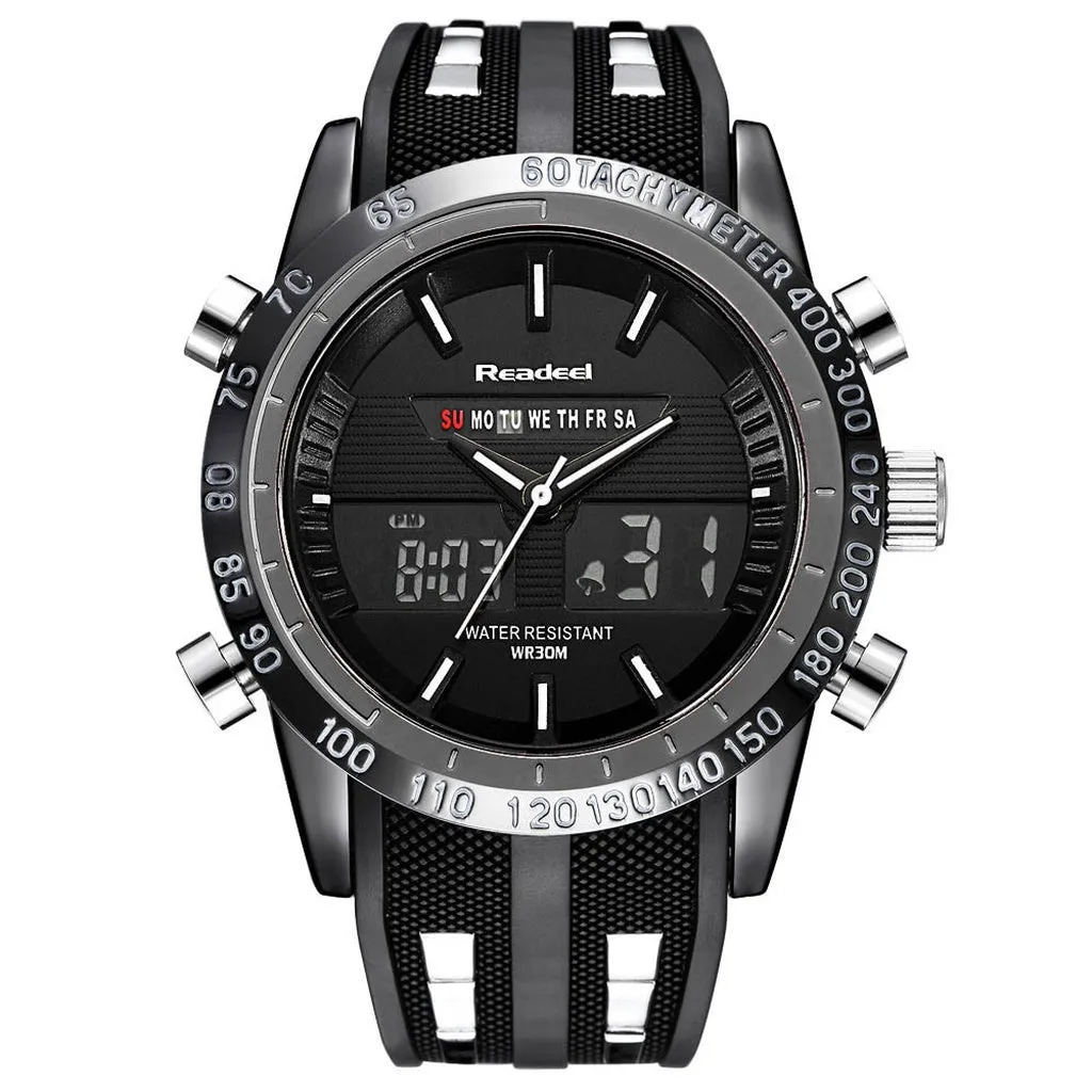 Luxury Brand Watches Men Sports Watches Waterproof LED Digital Quartz Men Military Wrist Watch Clock Male Montre Cadeau Homme