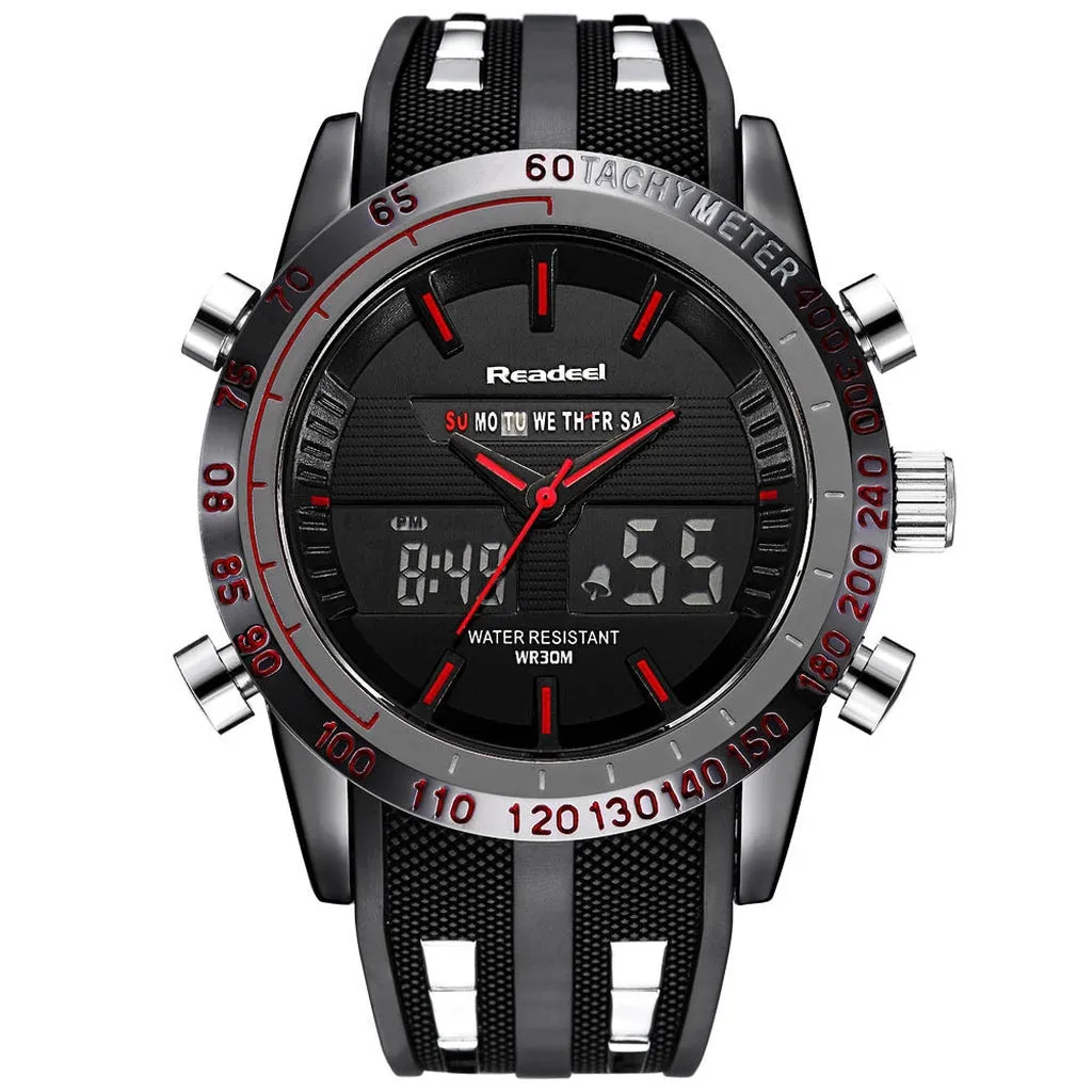 Luxury Brand Watches Men Sports Watches Waterproof LED Digital Quartz Men Military Wrist Watch Clock Male Montre Cadeau Homme