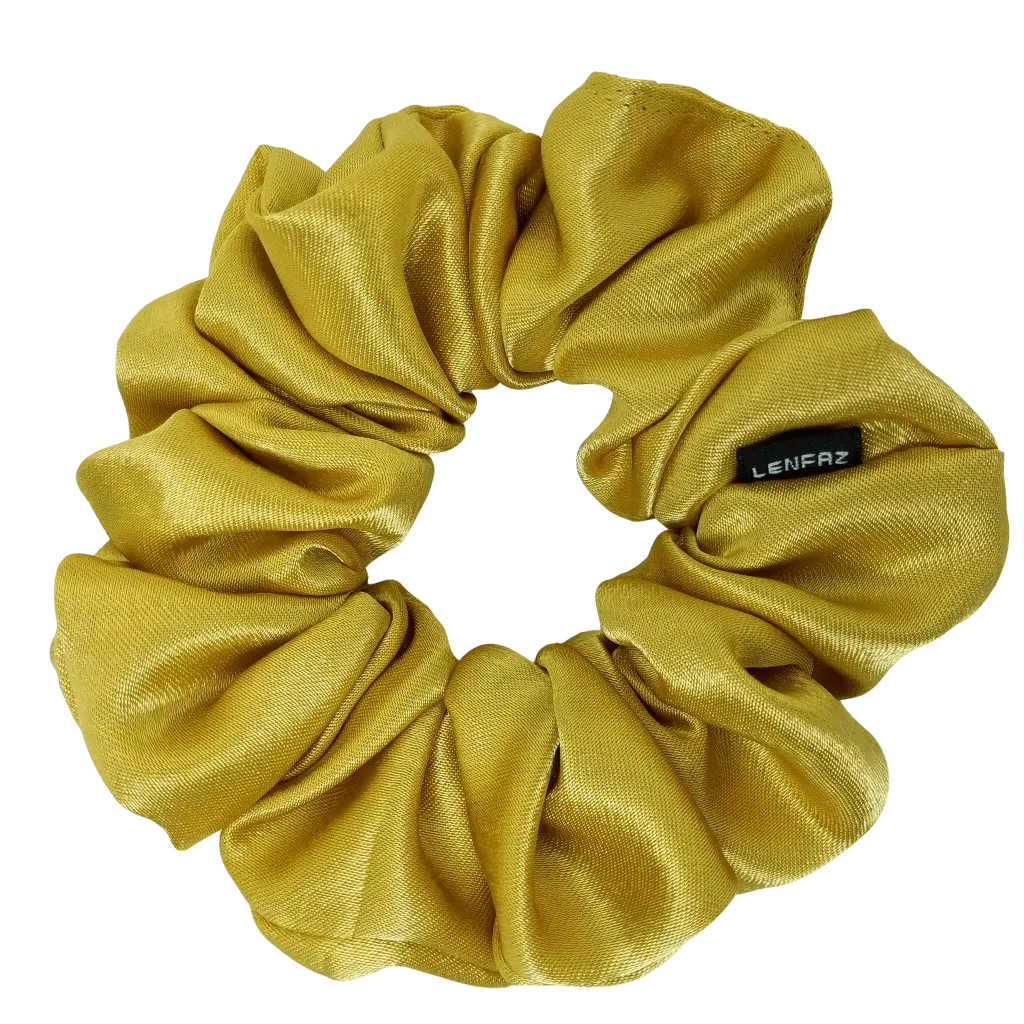 Luxury Gold Satin Silk Scrunchie