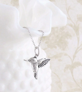 Marvelous Jewelry Tiny Hummingbird Pendant in Sterling Silver