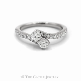 Fashion Set Ever Us 3/4 Carat Diamond Wedding Band in 14KT White Gold