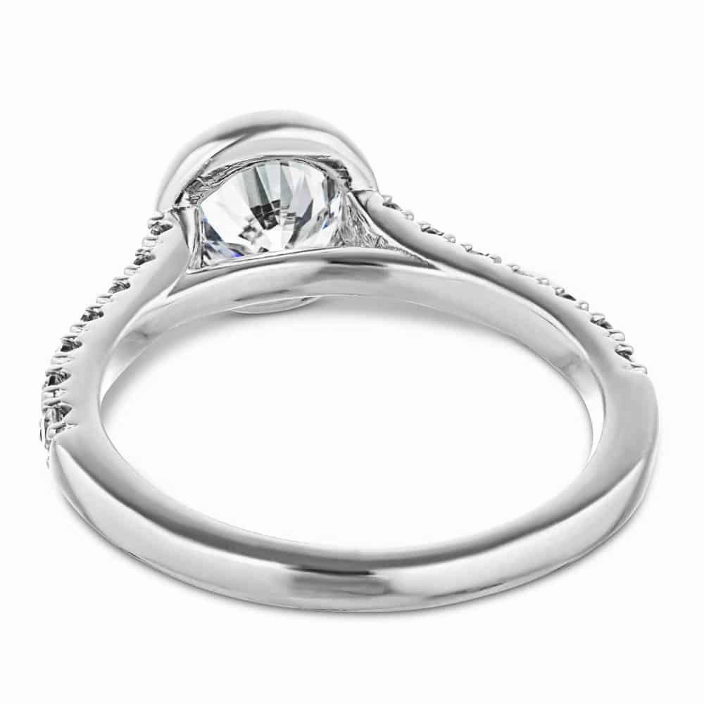 Sleek Design Sofia Round Lab Grown Diamond BezelSide Stone Engagement Ring