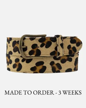 MADE TO ORDER Flavia | Cow-Hair Leather Belt with Removable Buckle
