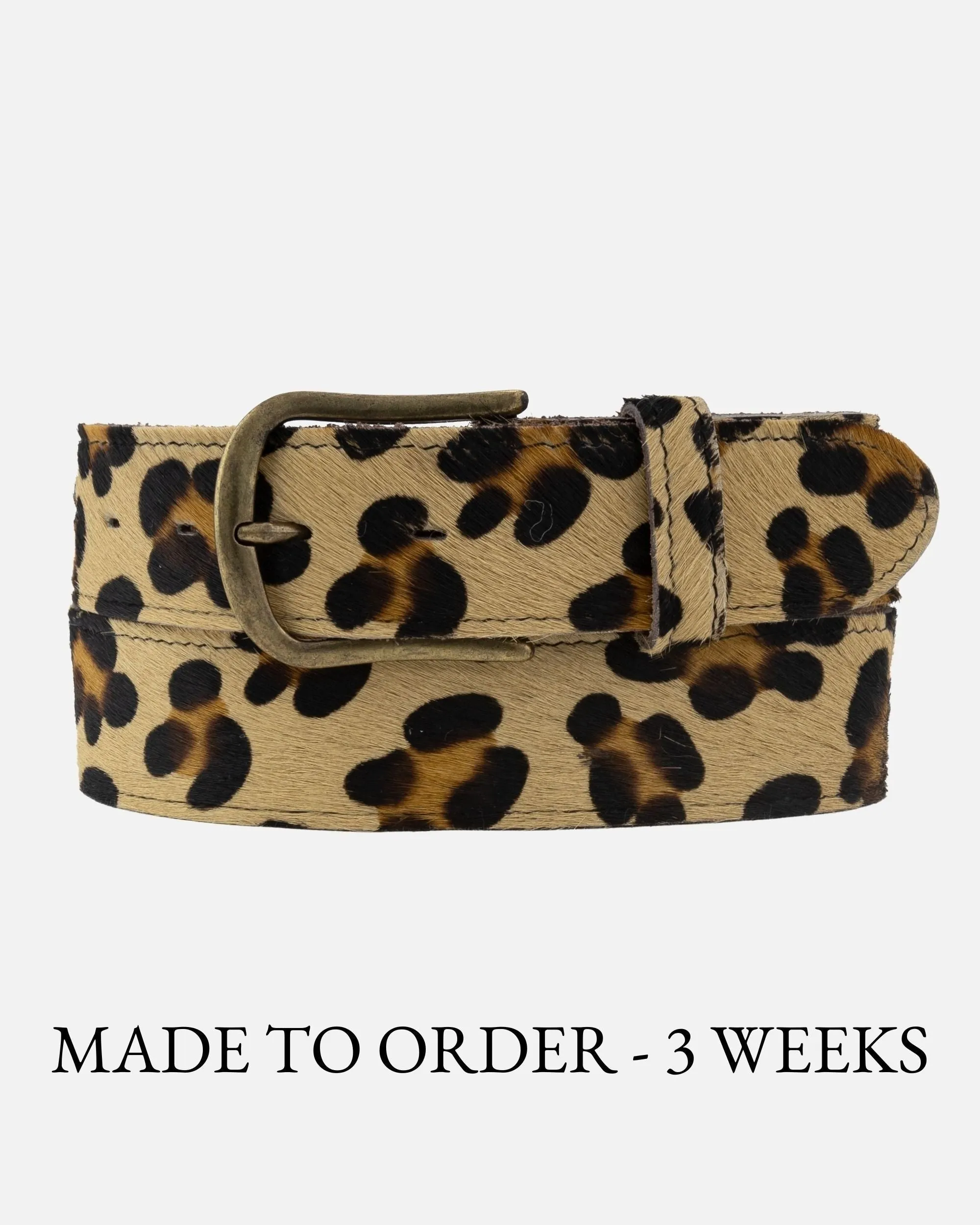 MADE TO ORDER Flavia | Cow-Hair Leather Belt with Removable Buckle