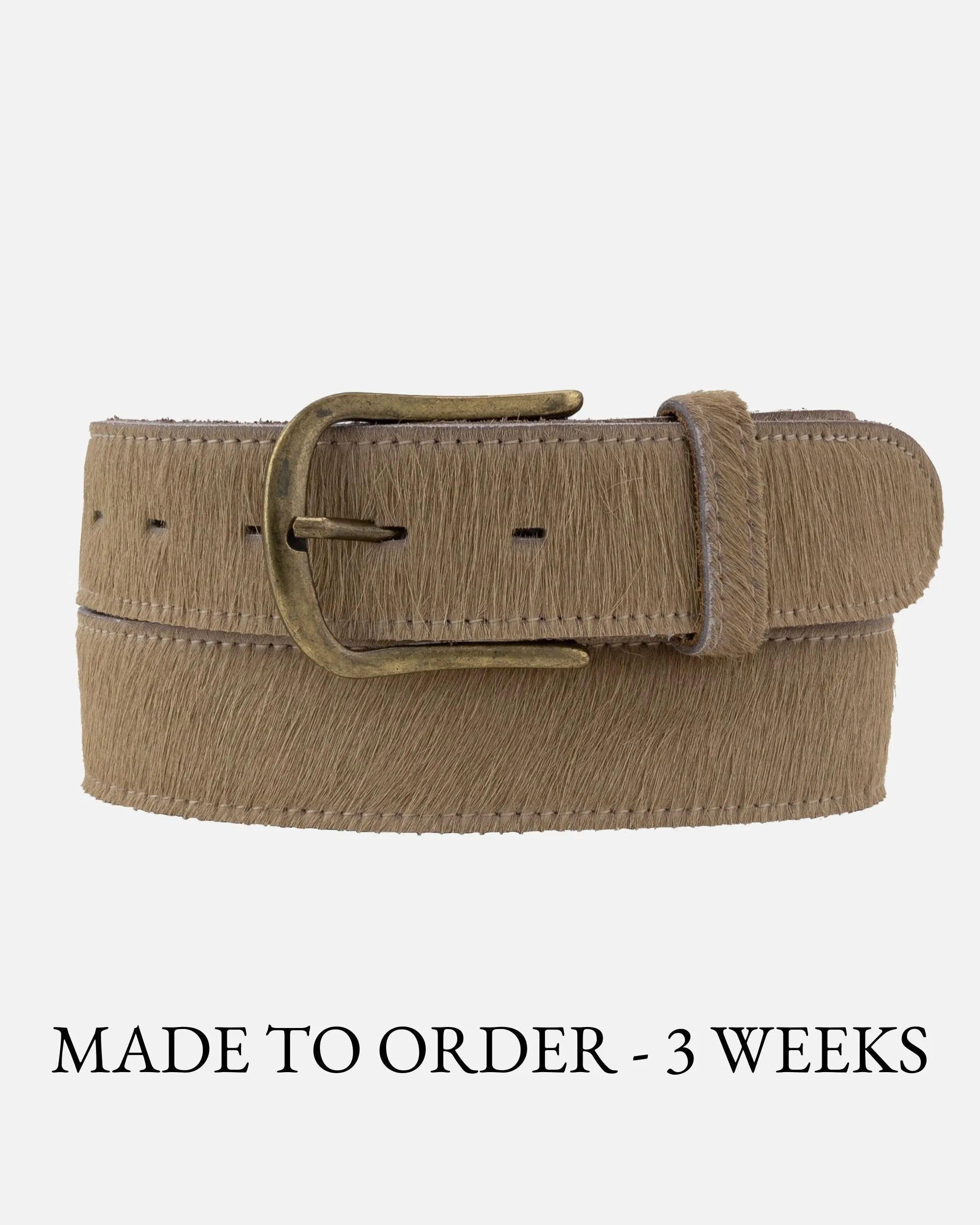 MADE TO ORDER Flavia | Cow-Hair Leather Belt with Removable Buckle
