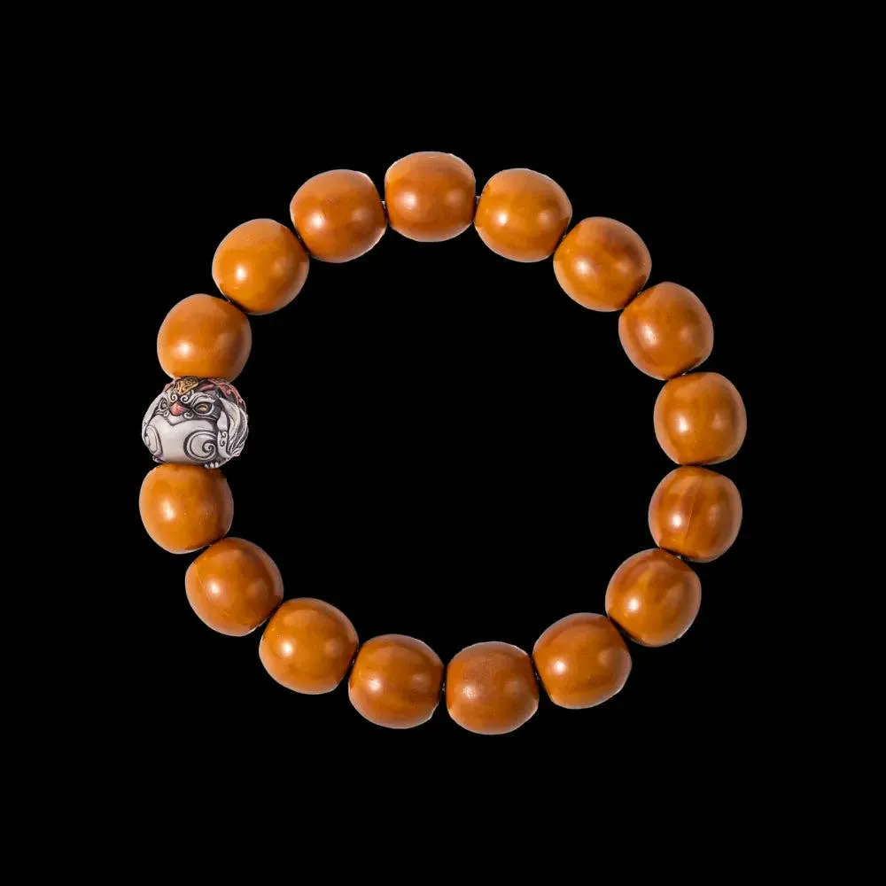 Magpie Bead Bracelet: Oxidized Silver / Blue Tiger's Eye / 20pcs(Beaded)   2pcs(Extra)