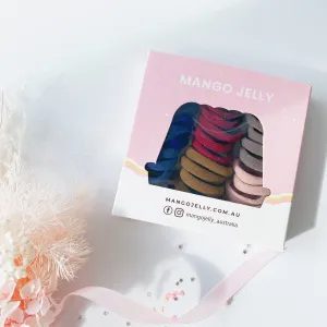 MANGO JELLY Metal Free Hair Ties (3cm) - Earth Tone 36P - Six Pack