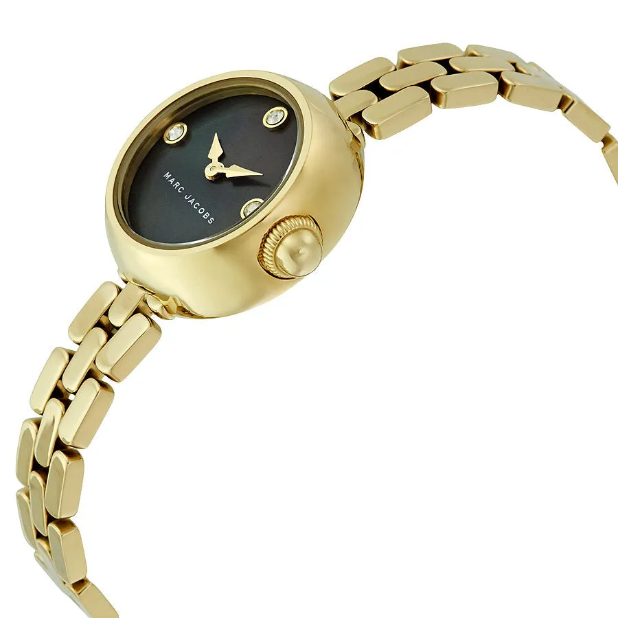 Marc Jacobs Courtney Black Dial Ladies Gold Tone Watch MJ3460