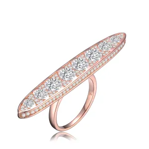 Marguerite Pave Bar Ring