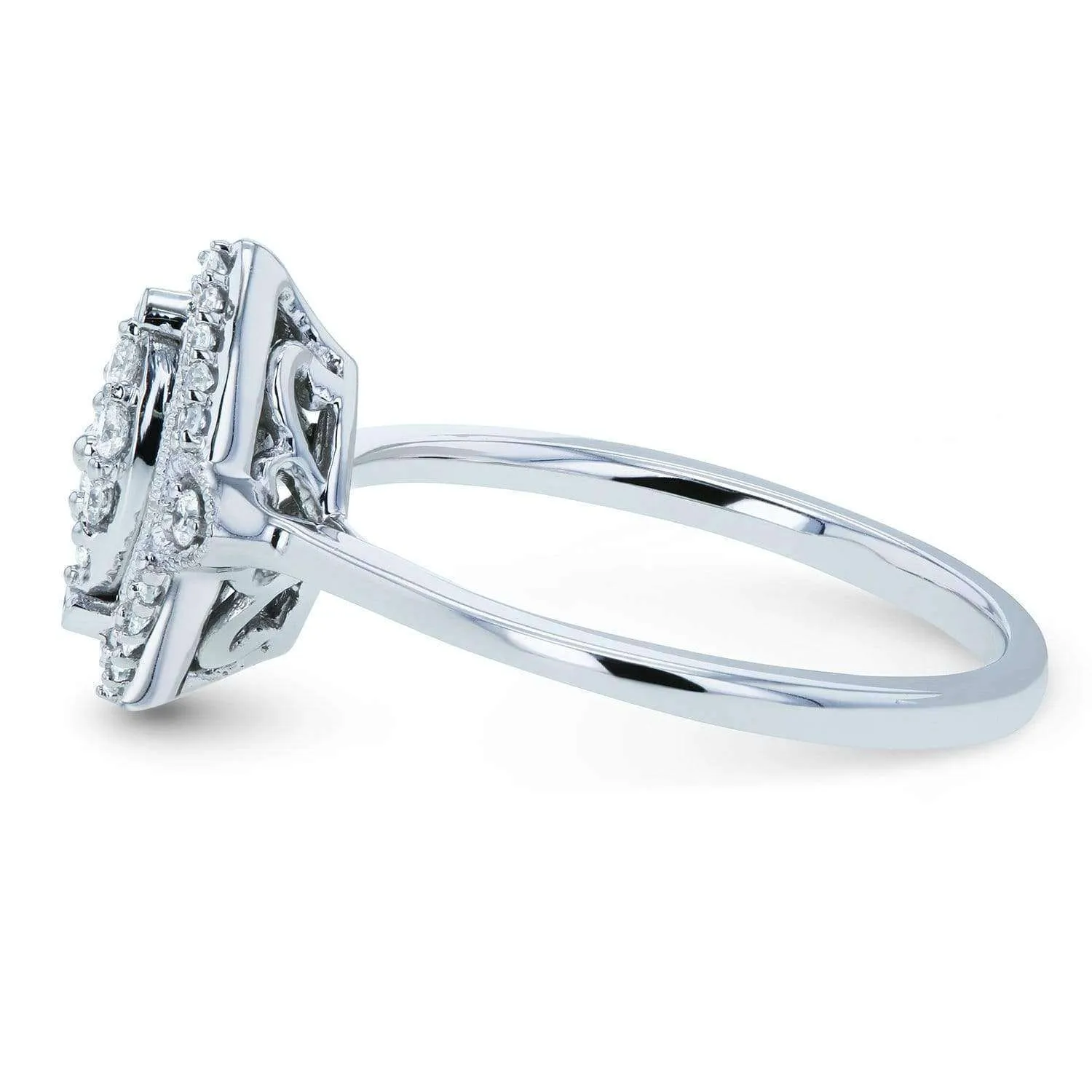 Marquise Cluster Diamond Promise Ring