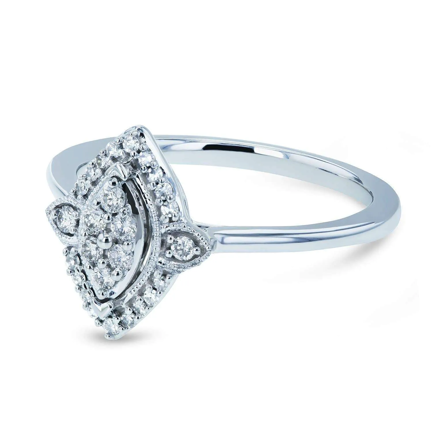 Marquise Cluster Diamond Promise Ring