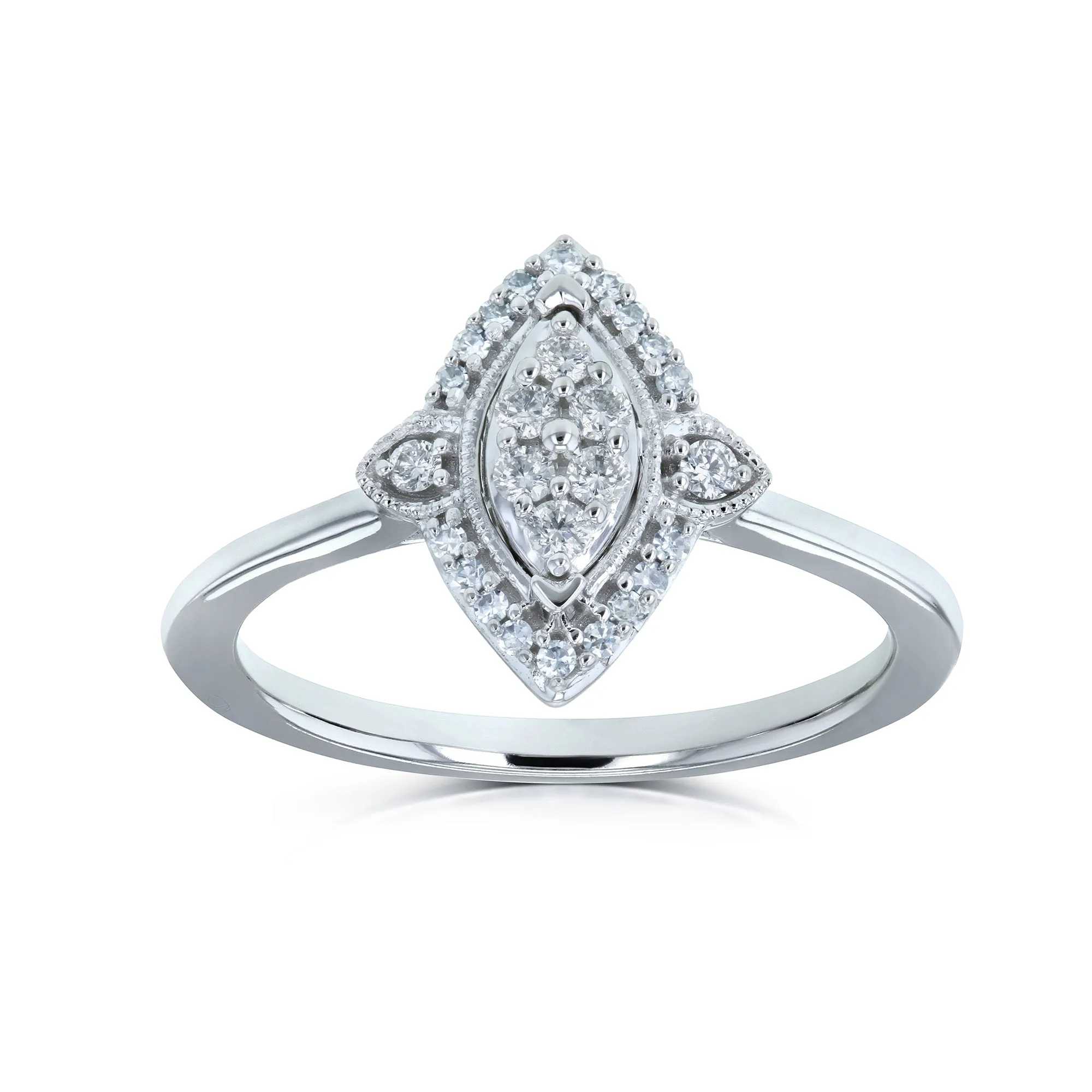 Marquise Cluster Diamond Promise Ring
