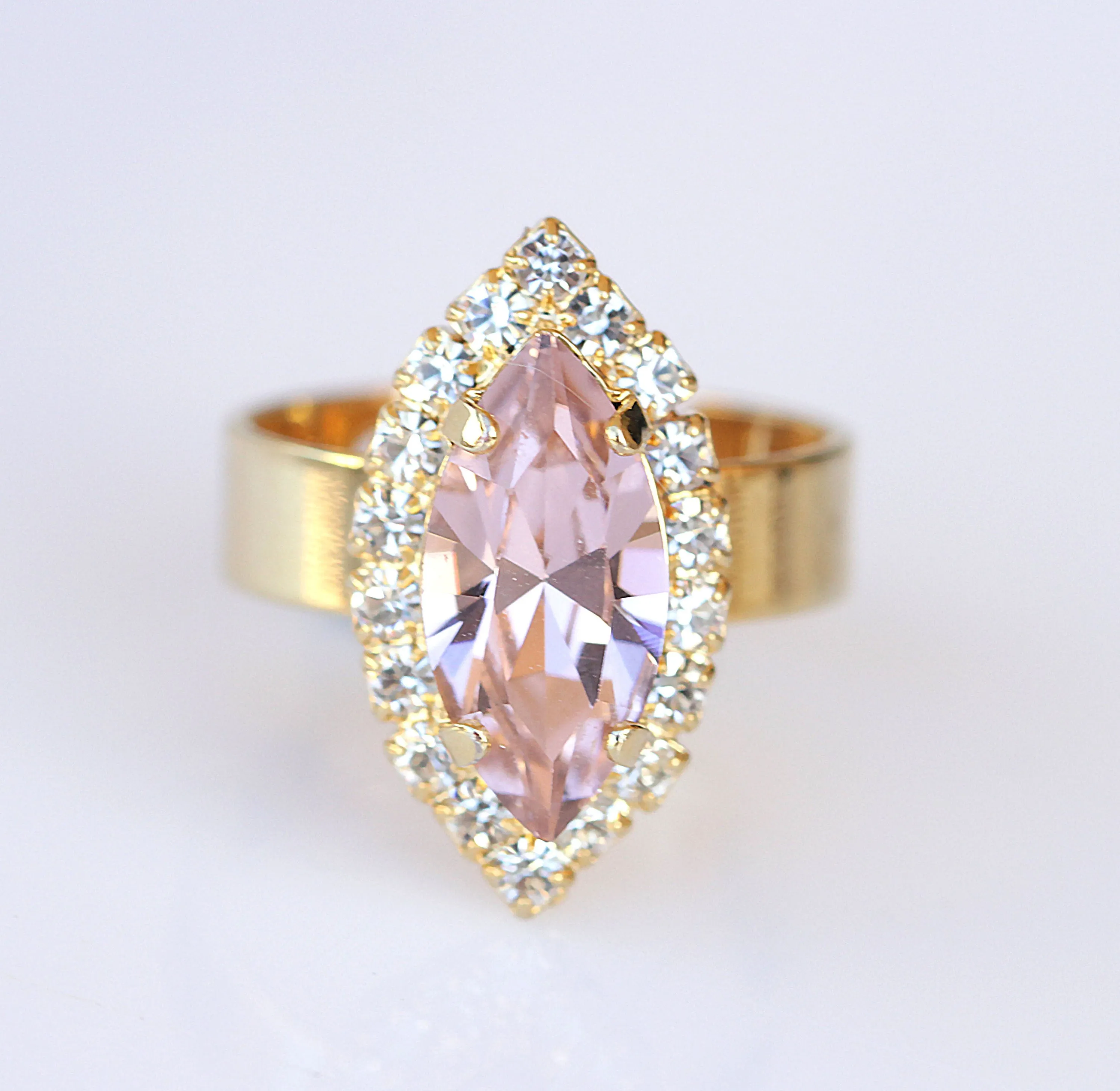 Marquise Morganite Ring