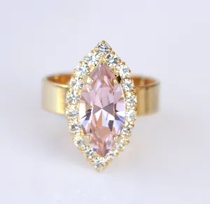 Marquise Morganite Ring