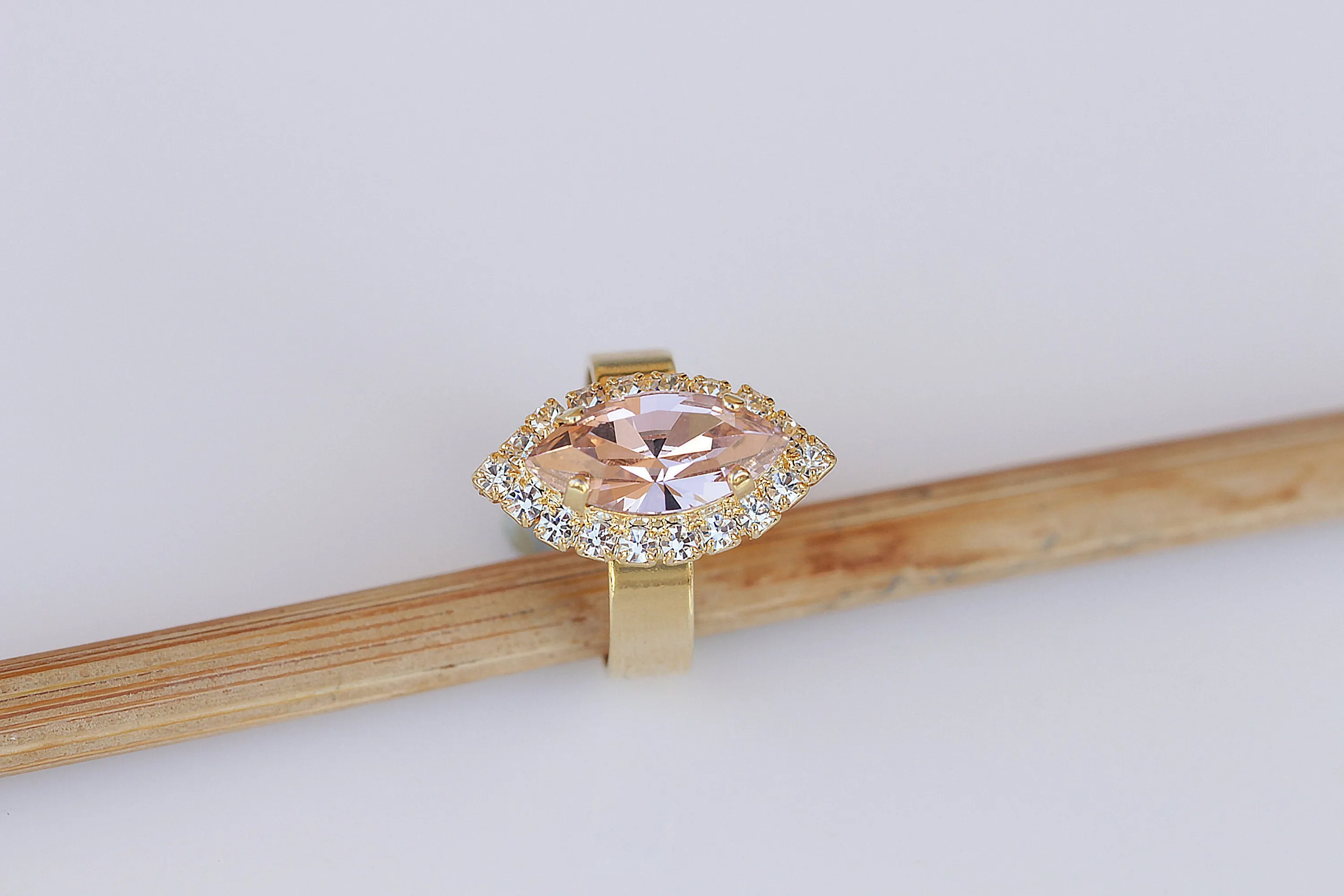 Marquise Morganite Ring