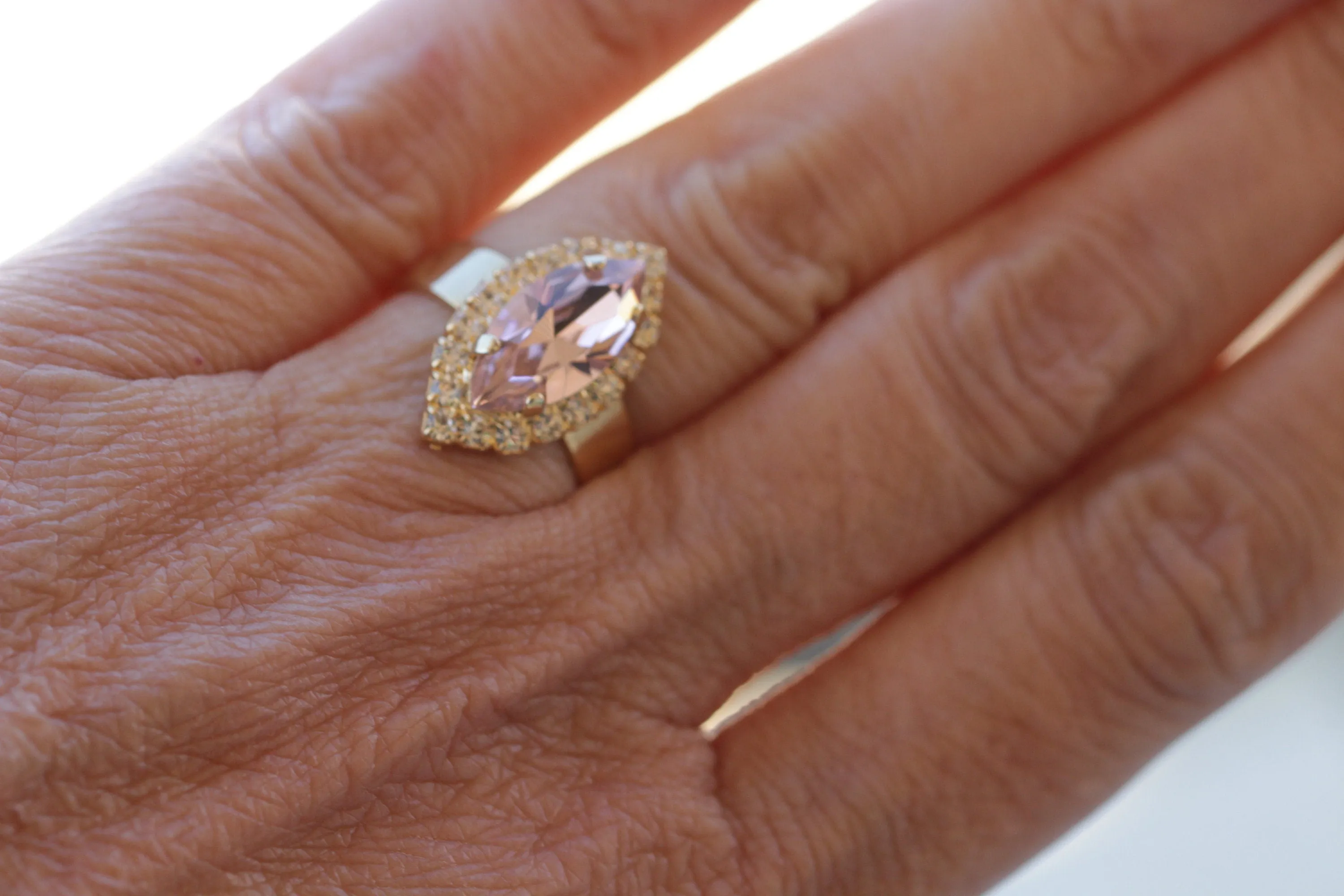Marquise Morganite Ring
