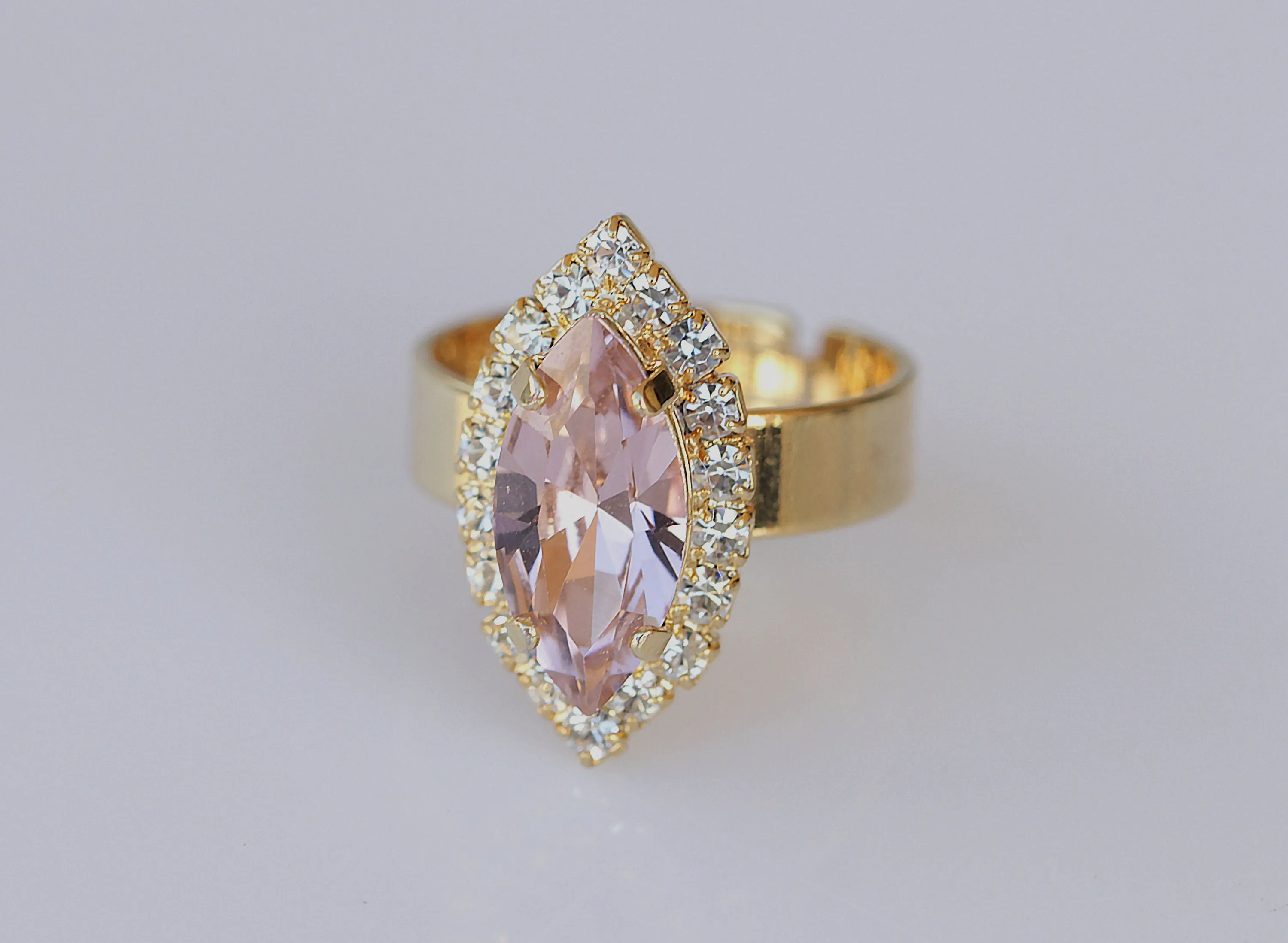 Marquise Morganite Ring