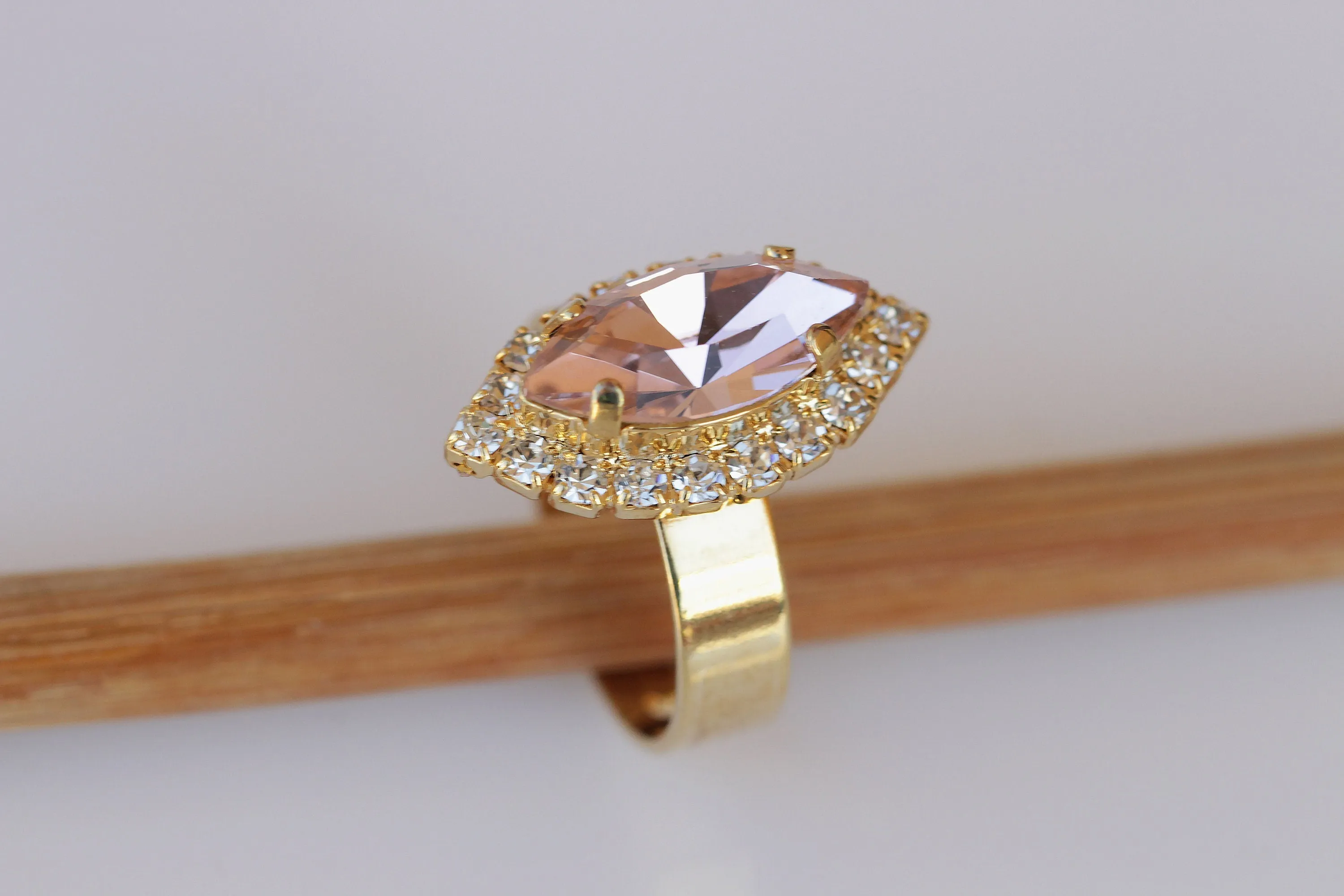 Marquise Morganite Ring