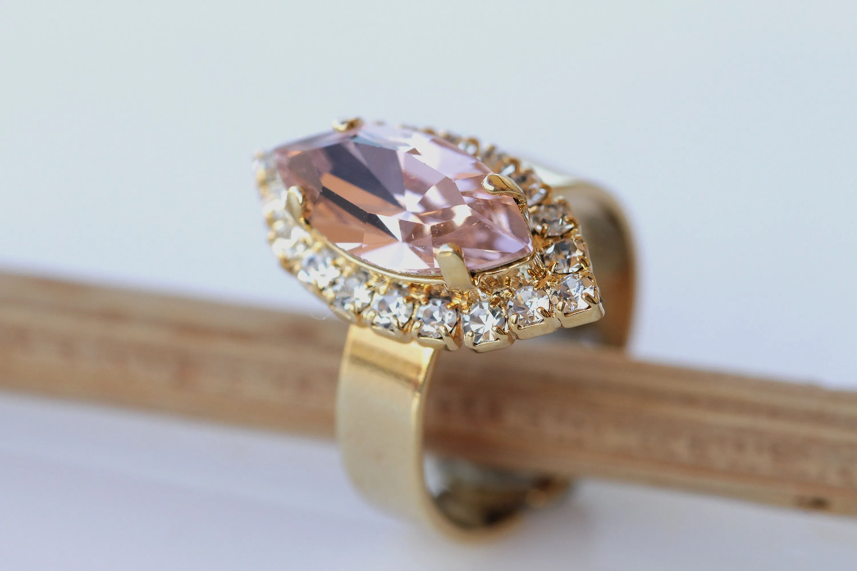 Marquise Morganite Ring