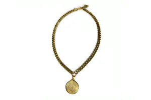 Mayan Calendar Brass Necklace RN-1110