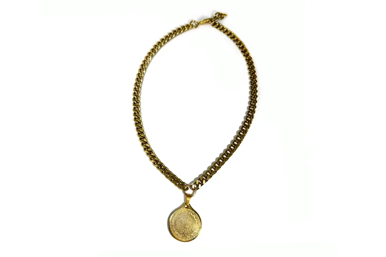 Mayan Calendar Brass Necklace RN-1110