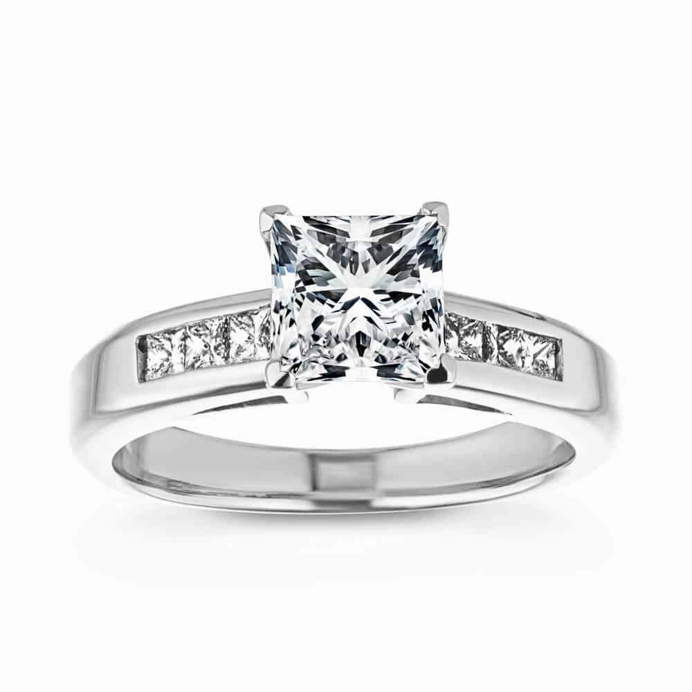 Daytime Gift Melanie Lab Grown Diamond Channel Side Stone Engagement Ring