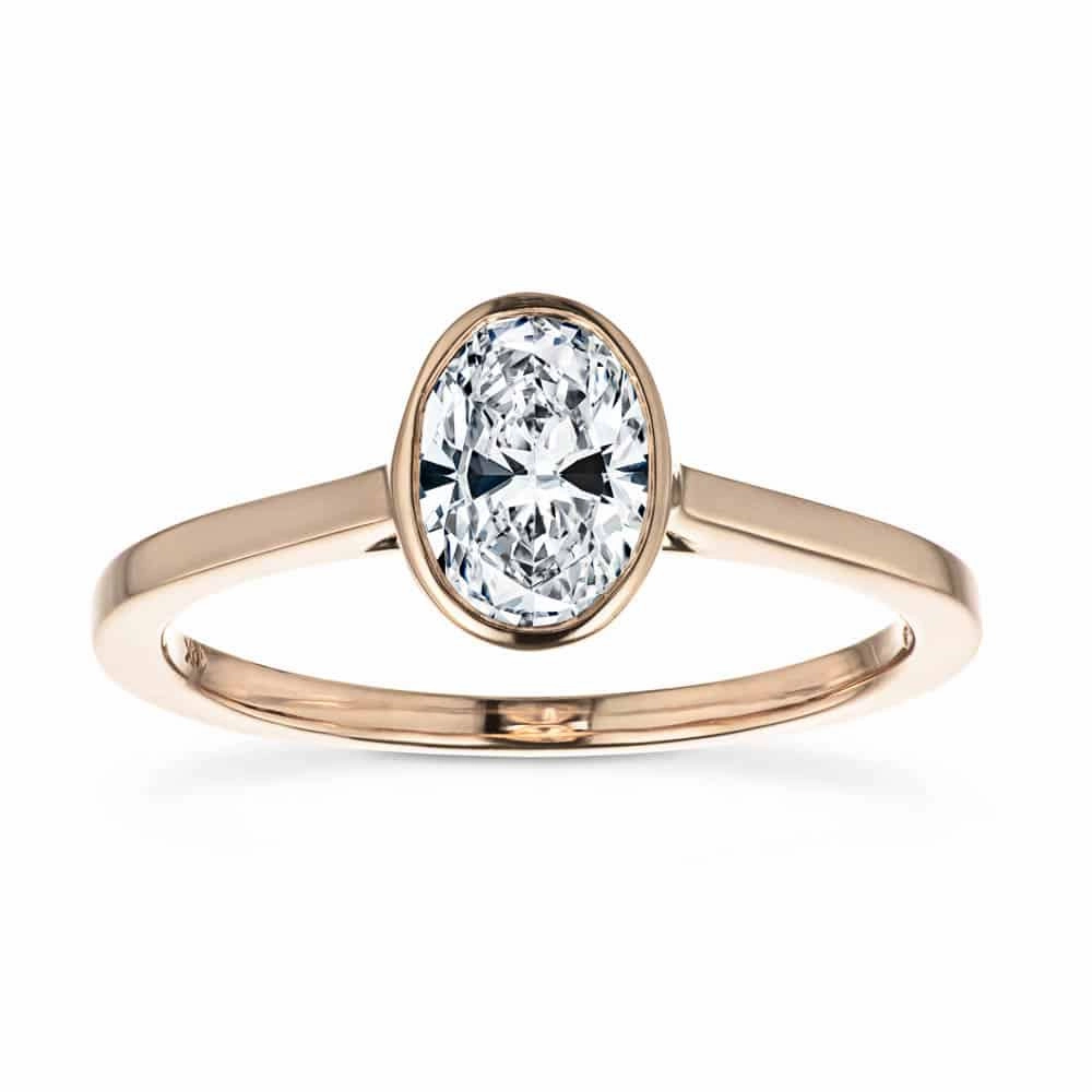 Dynamic Style Melodie Lab Grown Diamond Bezel Solitaire Engagement Ring