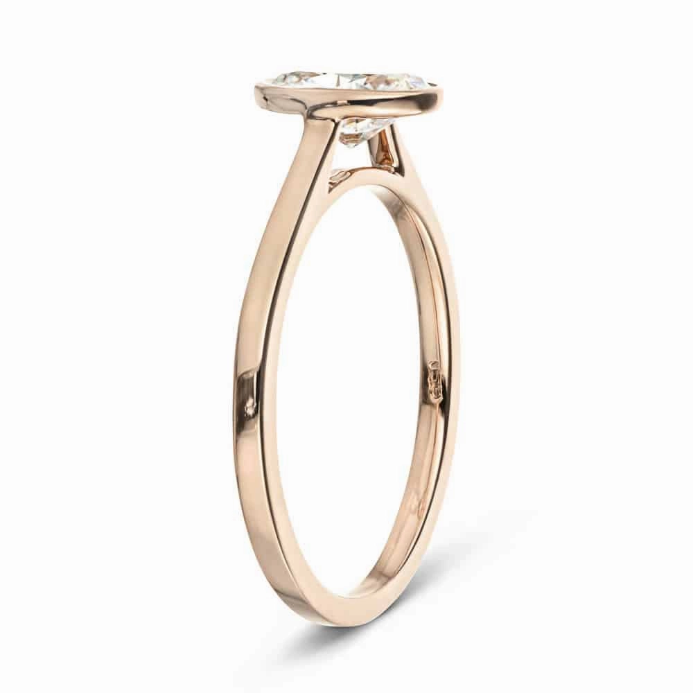 Vintage Item Melodie Lab Grown Diamond Bezel Solitaire Engagement Ring