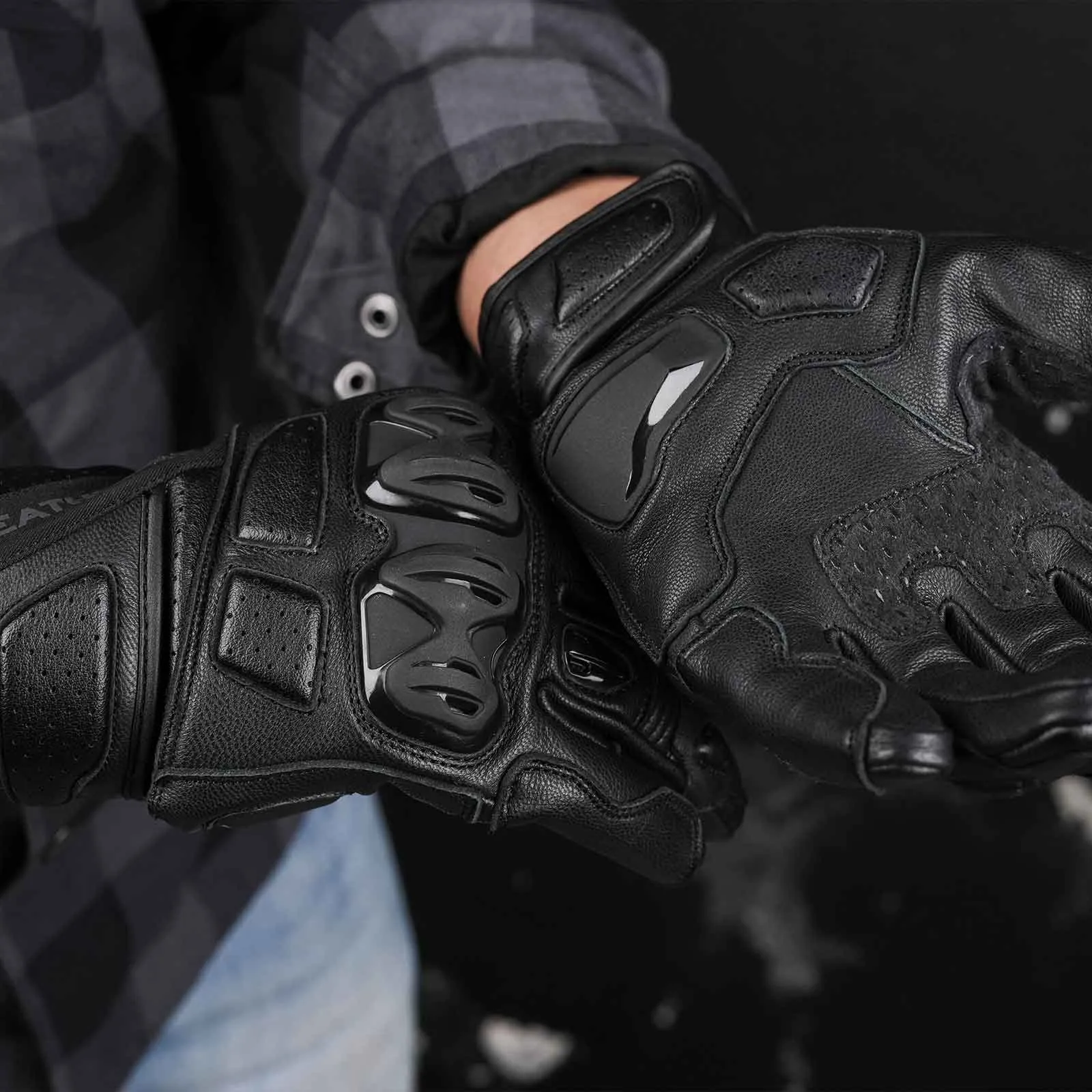 Men’s CE-Certified Motorcycle Gloves with Protective Knuckles
