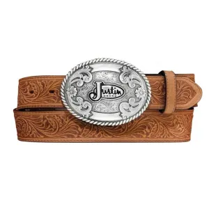 Men's Floral Leather Trophy Belt by Leegin 242CG