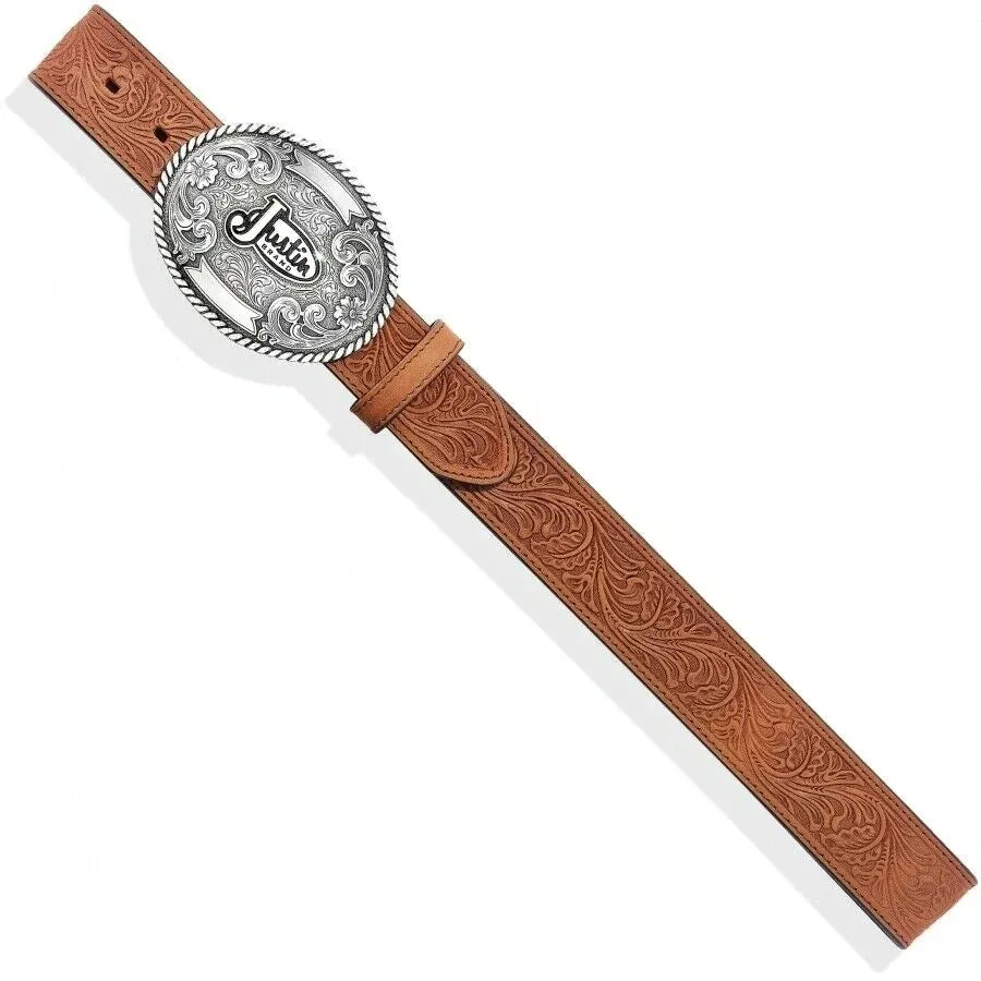 Men's Floral Leather Trophy Belt by Leegin 242CG