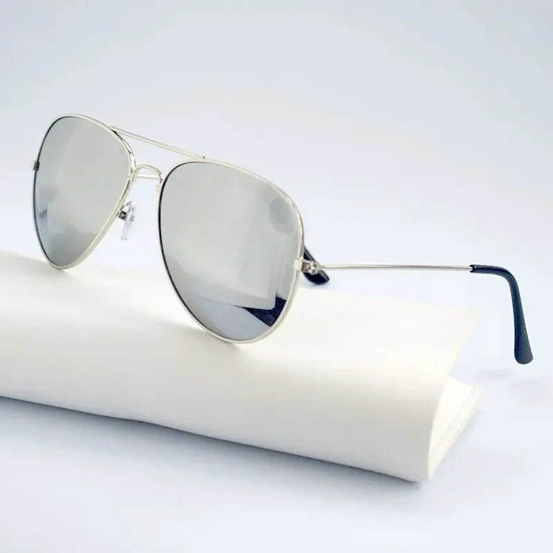 Men’s Retro Silver Sun Glasses