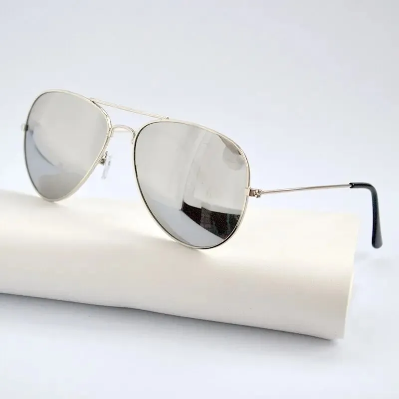 Men’s Retro Silver Sun Glasses